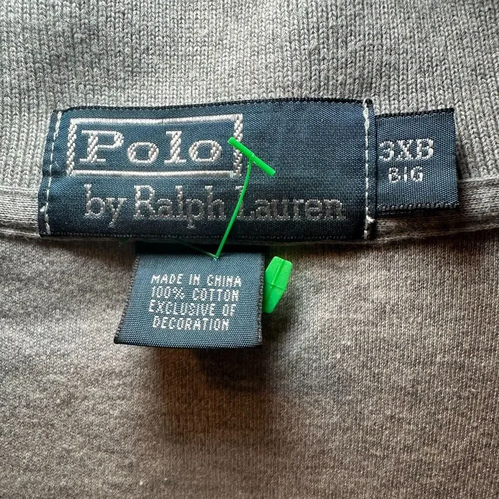 Polo by Ralph Lauren Classic Polo Shirt Men Size 3XB Gray/Blue Preppy Normcore
